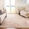 SAFAVIEH Distressed Teppich für Wohnzimmer, Esszimmer, Schlafzimmer - Adirondack Collection, Kurzer Flor, Elfenbein und Rose, 183 X 274 cm