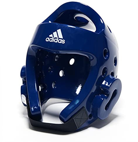 adidas WT Taekwondo Martial Arts Dipped Foam Head Guard Protector Kopfschutz, blau, M