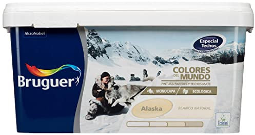 Bruguer Colores del Mundo Pintura para paredes monocapa Alaska Blanco Natural 4 L