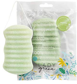 Lady Green Konjac - Esponja para un cuerpo maravilloso aloe vera, color verde