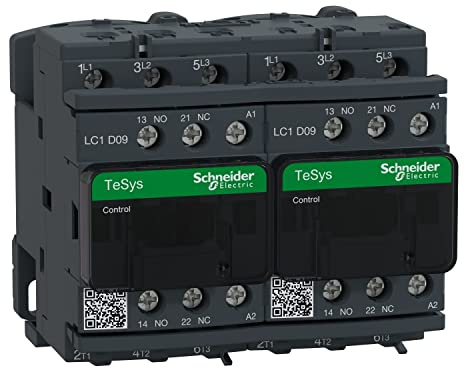 Schneider LC2D09B7V Combinaison de Protection réversible 3p+1S+1Ö, 4kW/400V/AC3 9A, Bobine 24V 50/60Hz