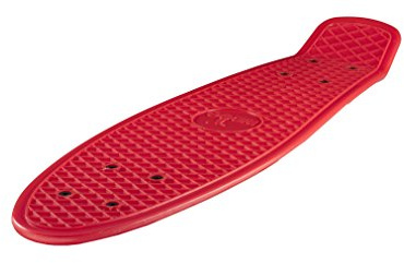 Ridge Skateboards Mini Cruiser Deck Plateau de Skateboard, Rouge, 22 x 6, fabriqué au Royaume-Uni, 55cm