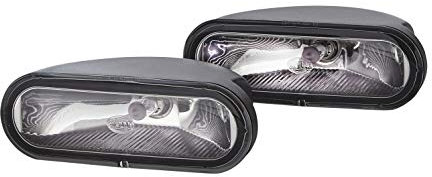 HELLA 1NA 008 284-801 FF/Halógena-Juego de faro antiniebla - FF 75 - 12V - montaje exterior - Color de tulipa: transparente - izquierda/derecha - Juego - Cant.: 2