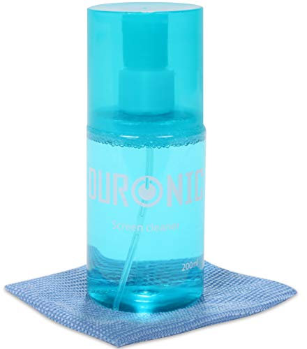 Duronic Screen Cleaner Kit SCK101 | 200ml | Cleaning Spray for LCD/TFT/LED/Plasma/OLED Televisions and Computer Monitors | With Microfibre Cloth | Ideal for Laptops, Smartphones, Televisions, Tablets