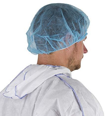 Kerbl 15378 Einmalhaube, 100 Stück, blau