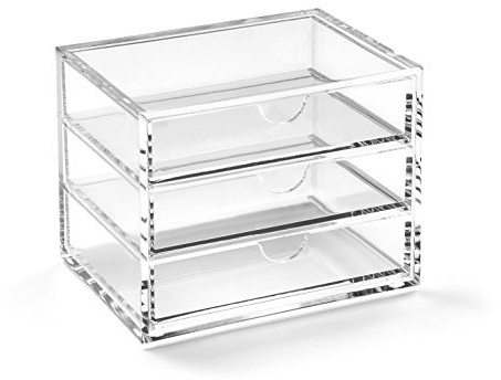 OSCO A3275 Magazin mit 3 Schubladen aus klarem Acryl, klein