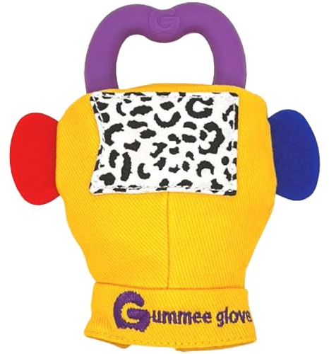 Gummee Glove Baby Teething Mitten, Yellow, 3-6 Months