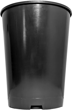 Elixir Gardens Black Recycled Plastic Deep Rose Pots 1,2,3,4,7 Litre Quality Plastic Plant Pot | 7ltr x 2