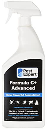 Pest Expert Carpet Moth Killer Spray 1ltr - Formula 'C+' Advanced Carpet & Clothes Moth Killer Treatment Professional Strength - Fast Acting Killer for Home & Wardrobes
