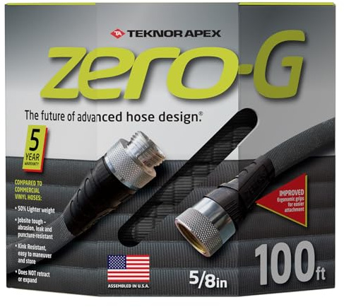 zero-G 4001-100 Garden Hose, 5/8 x 100', Gray