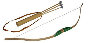Juguetutto - Arco Grande de Robin Hood con Flechas Ventosa - Verde - Juguete de Madera