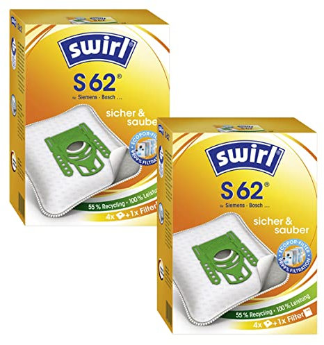 8 Original Swirl Staubsaugerbeutel S62