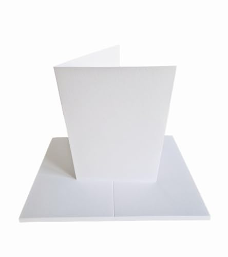 20 x A6 Watercolour Greeting Card Blanks White JLH02 | Acid Free, Cold Pressed, NOT Paper, 300gsm