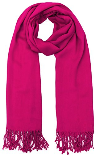 World of Shawls supermjuk pashminasjal scarf wrap, Rosa (Hot Pink), 28 x 80 Inches