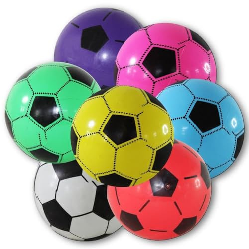Lot de 12 ballons de football en plastique - 20 cm