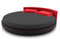 Moon Spannbettlaken RUND 245cm auch fürs Wasserbett 190g/m² Line Silver Spannbetttuch anthrazit