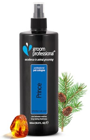Groom Professional Prince Haustier-Parfüm, Exzellenz in der Tierpflege, Hundeparfüm mit einer Leichter Hauch von Moschus, enthält Kamille zur Beruhigung der Haut, hergestellt in Großbritannien, 500ml