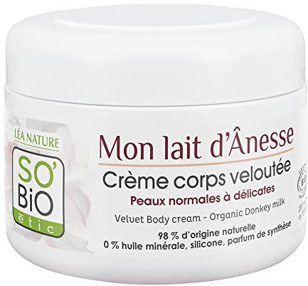 So'Bio Étic, Mon lait d'Ânesse, Crema viso e corpo vellutante e nutriente, 200 ml