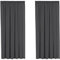 H.Versailtex Blackout Pencil Pleat Curtains Super Soft Thermal Insulated Bedroom Curtains for Nursery 46 Width x 54 Drop Dark Grey Short Curtains 2 Panels (with Two Matching Tiebacks)
