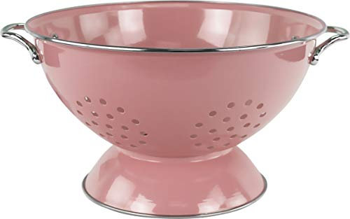 Calypso Basics 5 Quart Powder Coated Colander, Pink