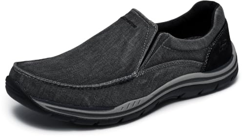 Skechers Men's Expected Avillo Moccasin, Black, 12 Medium US