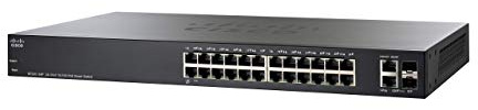 Smart Switch Cisco SF220-24P con 24 porte Fast Ethernet più 2 uplink Gigabit Ethernet (GbE) e PoE da 180 W, protezione limitata a vita (SF220-24P-K9-EU)