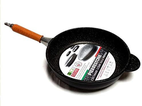 Delizia pietra padella alta semifonda 20cm 4520ps antikars alluminio pressofuso manico smontabile