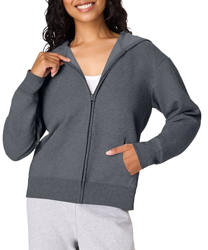 Hanes womens Ecosmart Full-zip Hoodie Sweatshirt Hoody, Slate Heather, XX-Large US