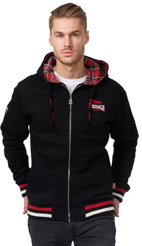 Lonsdale Homme Sweatshirt Hooded Zip Lancaster Sweat shirt, Noir, L EU