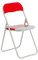 Harbour Housewares Padded Folding Chair - Red - Pack of 1 - Easy Store Metal Frame Foldable Desk Chair for Office, Dining, Kitchen