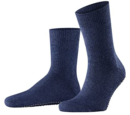FALKE Unisex Homepads M Hp Wool Cotton Grips On Sole Grip socks 1 Pair, Blue Dark 6690, 8.5/11 UK