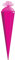 ROTH Bastelschultüte 85cm pink sechseckig - Schultüte mit Stabiler Rot(h)-Spitze mit Tüll-Verschluss