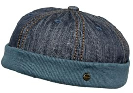 Lakota Bonnet docker - Bonnet en pur coton - Look délavé - Une taille réglable - Été/Hiver, Bleu jean., taille unique