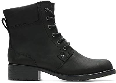Clarks Orinoco Spice, Damen Halbschaft Stiefel, Schwarz (Black Leather), 37.5 EU (4.5 Damen UK)
