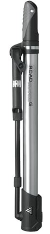 Topeak Road Morph G Bike Pump with Gauge, Black, Silver, Large x w x h ﻿35 x 5.7 x 2.8 cm/ 13.8” x 2.2” x 1.1”, TRP-3G.