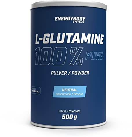 Energybody L-Glutamine Pulver 500 g / 100% L Glutamin Pulver/Geschmacksneutral & Hochdosiert