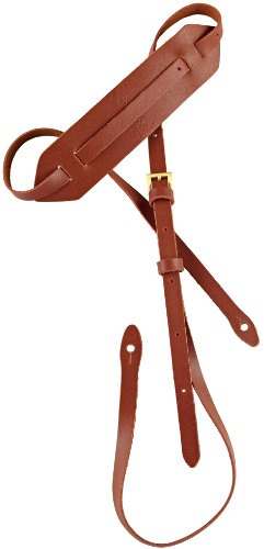 Ortega Guitars Tracolla per Mandolino Regolabile – per Mandolini – Vera Pelle, Brown (OSM-BR)