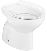 Roca A344398000 Colección Victoria - Taza salida suelo, asiento no incluido, para cisterna alta, fluxor o cisterna empotrada, color blanco