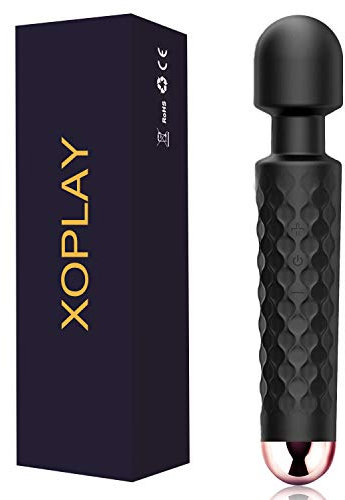 G Spot Vibrator Wand for Women, Powerful Sex Toys for Clitoris G-spot Stimulation,Waterproof Dildo Vibrator with 25 Powerful Vibrations Clitoral Stimulator for Adult Female or Couple Fun (Black)