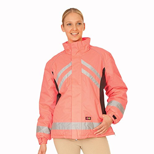 HyViz Waterproof Riding Jacket (Pink/Black, Medium)