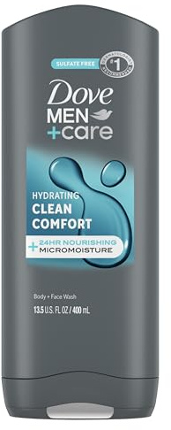 Dove Lotion nettoyante Men+Care Clean Comfort - Pour le corps et le visage - Pour lutter contre la peau sèche - Fraîcheur extra - 400 ml