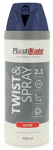 Plasti-kote 21112 400ml Premium Spray Paint Gloss - Royal Blue,Packaging may vary
