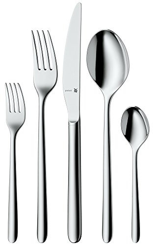 WMF Flame Cutlery Set 6 People, 30 Pieces, Inserted Knife Blade, Cromargan Protect Stainless Steel Polished, Shiny, Scratch-resistant, Dishwasher Safe