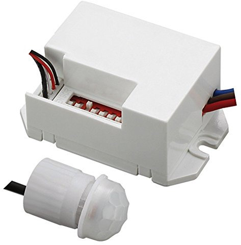 Maclean MCE32 PIR-Bewegungssensor, Bewegungsmelder 360°, Unterputz, Sensor mit Infrarot, Melder