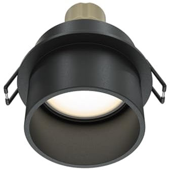 MAYTONI DECORATIVE LIGHTING Moderna Lampada da Incasso da Soffitto, Spot, Faretto nero, Design basic, Alluminio, per 1 lampadina GU10, 50W, IP 20