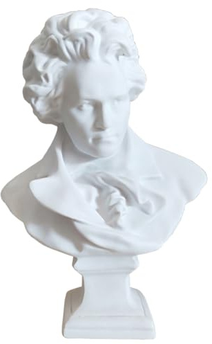 Garneck Bust Resin Portrait Sculpture Nordic Portrait Plaster Style Home Decor European Style Bust Statue for Living Room Porch Hotel Art Sketch Practice 5.90 X 4.13 X 2.36 in