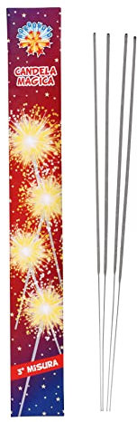 Borgonovo Candeline Scintille bastoncino luminoso pirotecnico stelline 30 cm, Categoria F1 [ tot 250 pezzi ] (3 misura)