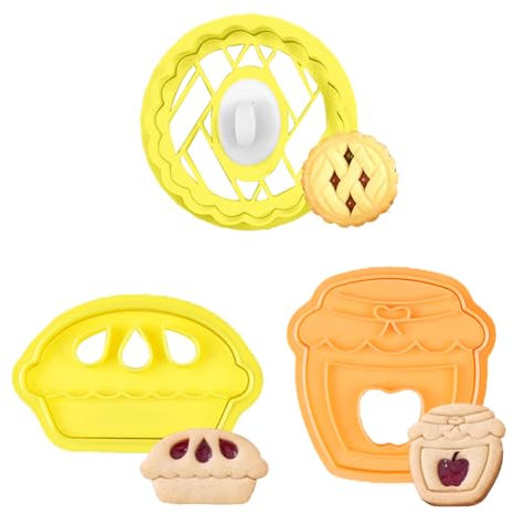 Stampi Per Biscotti 3 Pezzi, Stampi Per Stampa, Stampi Da Forno In Plastica, Formine Per Biscotti Creative, Accessori Per Dessert Fai-Da-Te
