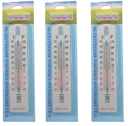 Thermomètre Intérieur Et Extérieur 3 Pièces, Thermomètres Analogiques, Thermomètre Mural Numérique Transparent, Thermomètre De Jardin Résistant Aux Intempéries, Thermomètre De Température Ambiante