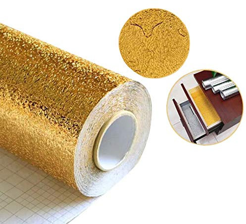 YIHANWUU Adhesivo Autoadhesivo para Salpicadero, Resistente Alua Y Al Aceite, para Revestimiento de Estantes, de Aluminio, para Cocina, para Cubrir Encimeras Y Cajones./5Mx60Cm/197X23Inch